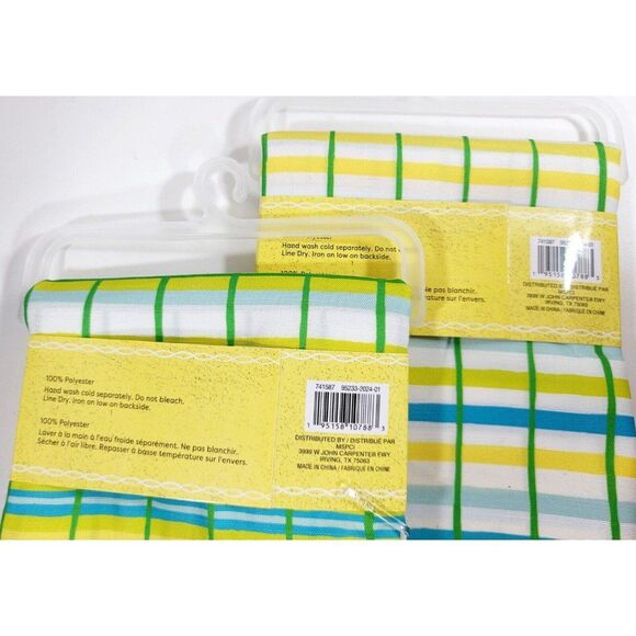 2-pack Ashland Plaid 18x18" Cloth Napkins 8pcs Yellow Green Blue White Plaid $40 - Picture 4 of 5